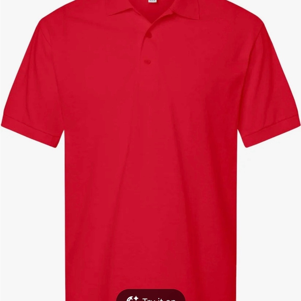NWT! 3 pack Gildan Classic Red Polo Shirts dry blend Youth size large